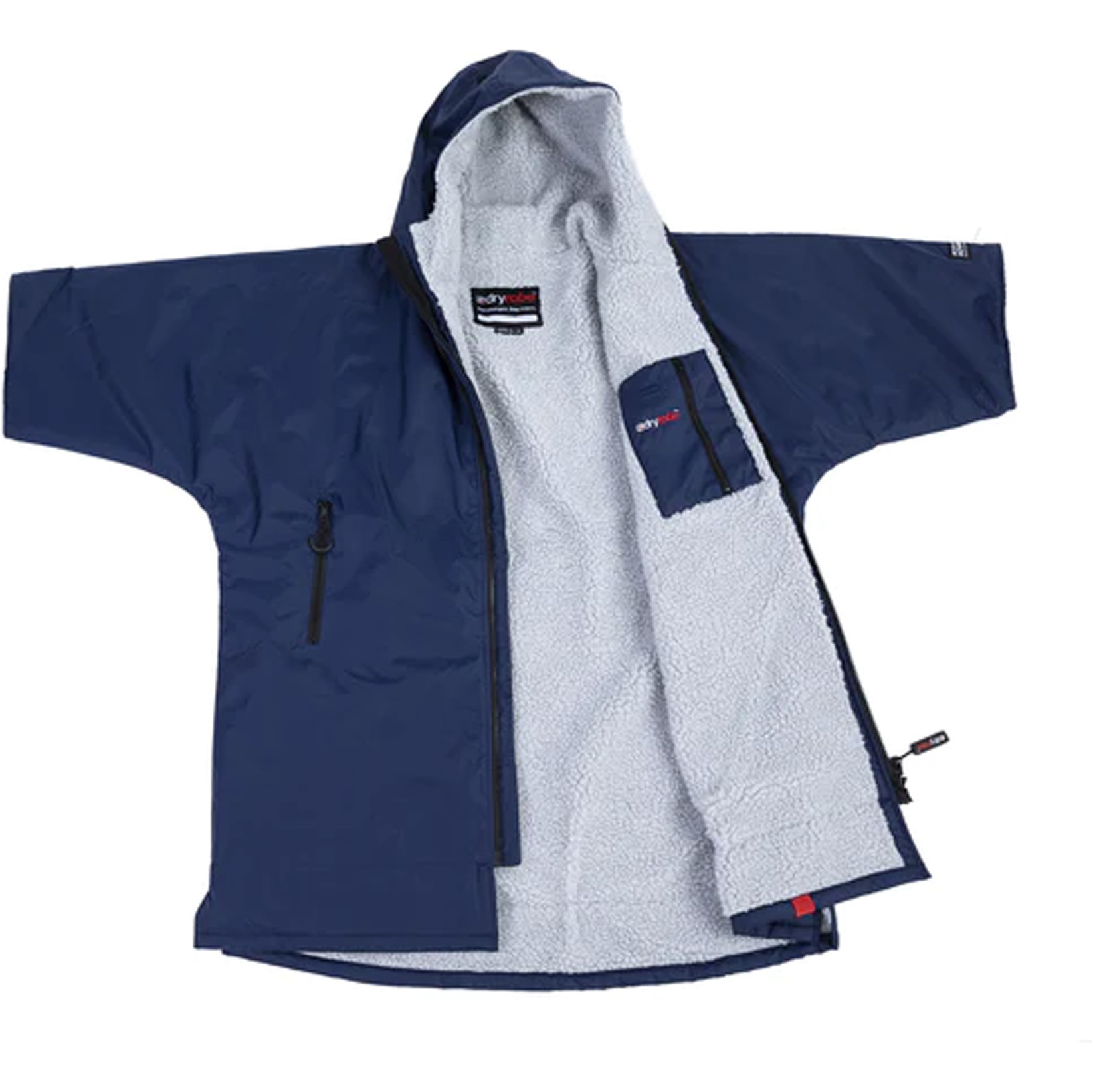 2026 Dryrobe Junior Advance Kurzarm-Umkleidekittel V3KSS  Marineblau / Grey
